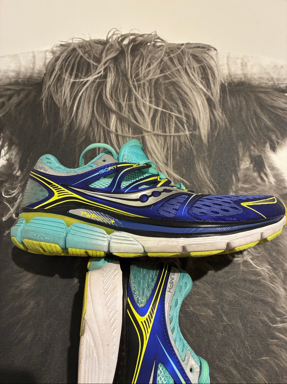 Saucony Blue with Aqua and Yellow Women's Running Sneakers